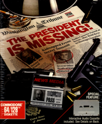 The President Is Missing Commodore 64  box art
